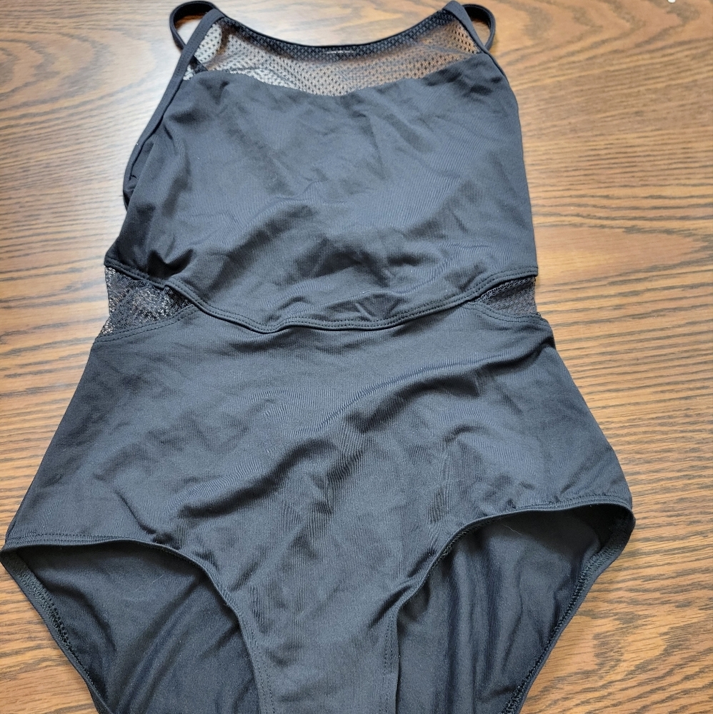 Lulli Black scrappy mesh leo